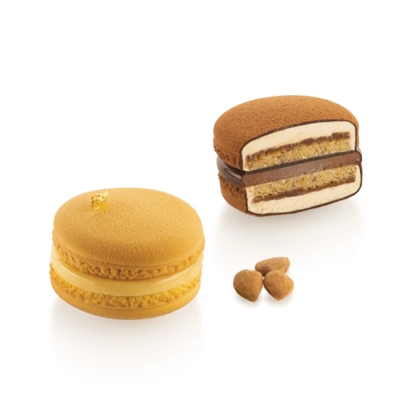 Macaron 110 - Set 2 Mould N. 8 ø65 H 17 mm + ø65 H 6mm Silikomart