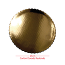 Cartón Dorado Redondo 25cm