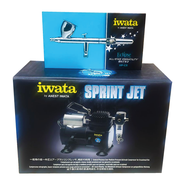 Iwata Aerografo + Compresor Sprint Jet IS800