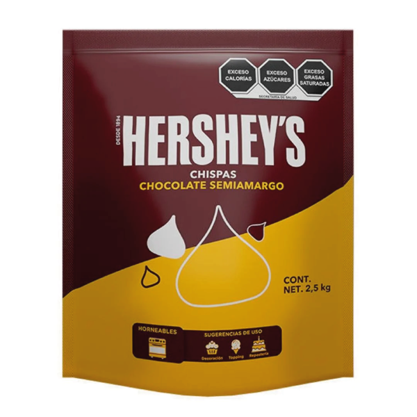 Kisses Mini Chocolate Semiamargo HERSHEY'S 2.5kg