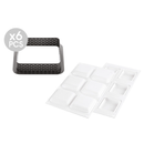 Kit Tarte Ring Square 80x80mm Silikomart